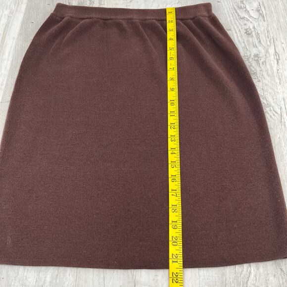 Reflections Spiegel Brown Long Sleeve Turtleneck Knit Warm 2 Piece Shirt Skirt - Picture 14 of 14